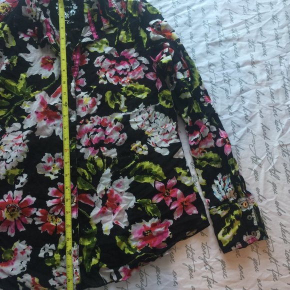 Cino Boutique Beautiful Vibrant Cotton Blouse Great Fit - Picture 13 of 14